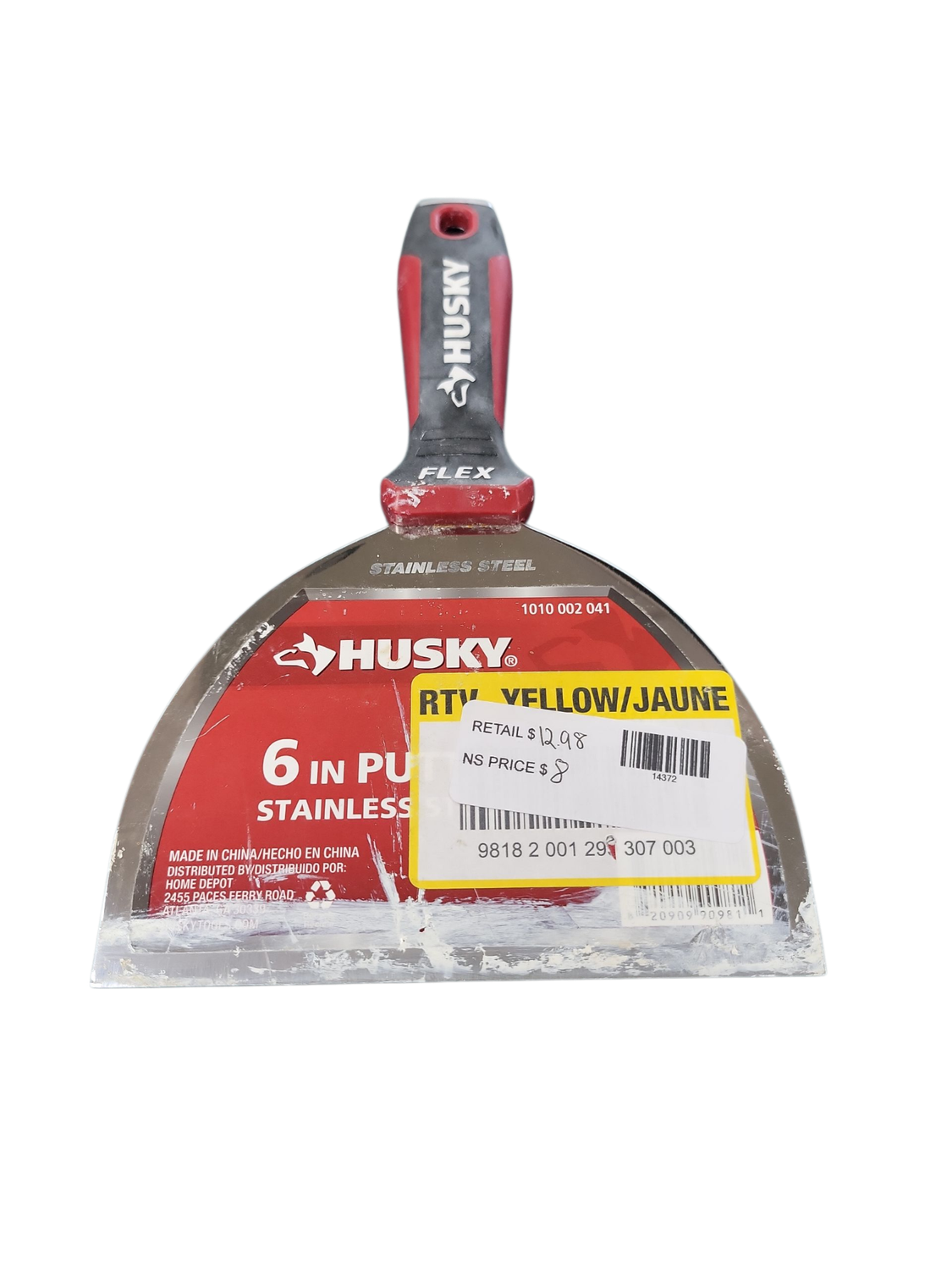 Husky 6 in. Putty Knife with Stainless Steel Blade 90981