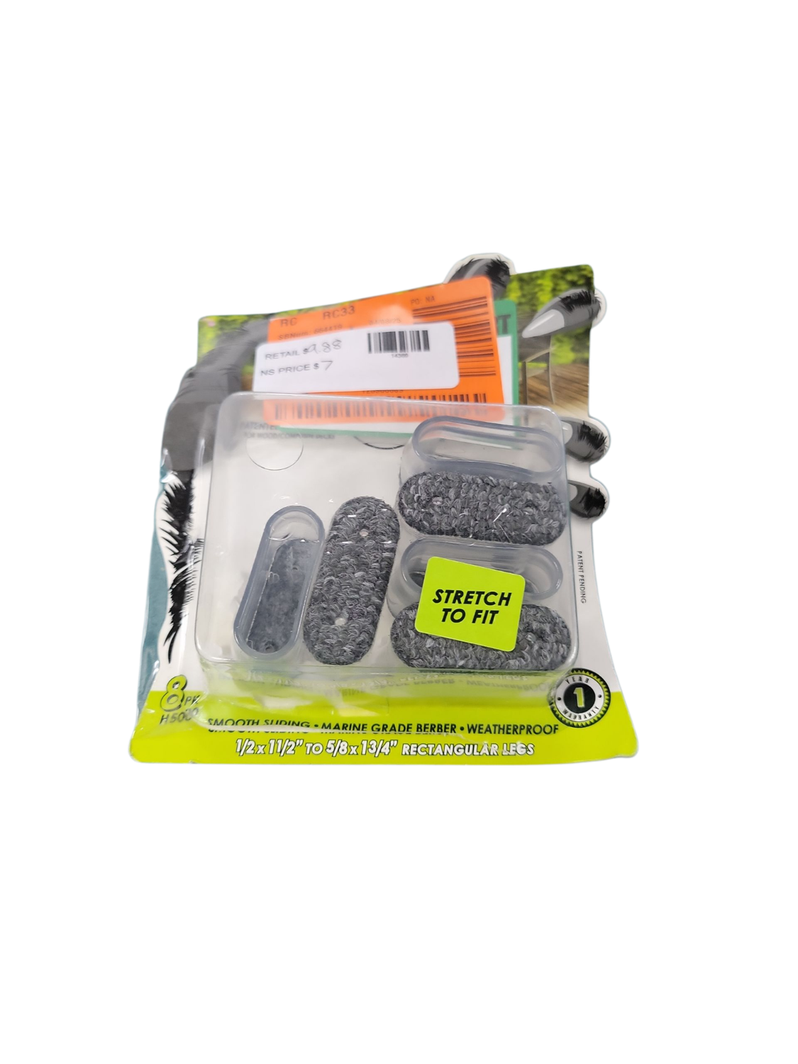 Gorilla Floor Protection Gorilla Outdoor Clear Sleeve Rect Small Pads H5000
