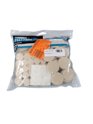 Everbilt Assorted Beige Self Adhesive Round Furniture Sliders, Furniture Pads for Hard Floors &amp; Surface Bumpers Value Pack 108 Pc 49032