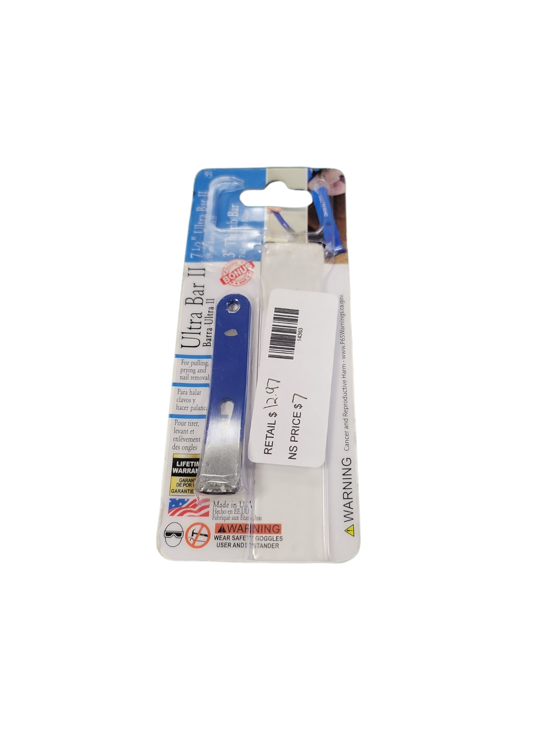 Dasco Pro 7.5 in. Ultra-Bar II with Bonus 3 in. Thumb Bar Set (2-Pieces) 227