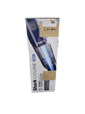 Shark Cyclone PET Bagless Cordless Washable Filter Handheld Vacuum with Pet Hair Tool HyperVelocity Suction in Blue CH701  .