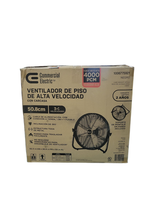 Commercial Electric 20 in. 3-Speed High Velocity Shroud Floor Fan SFD1-500B-3