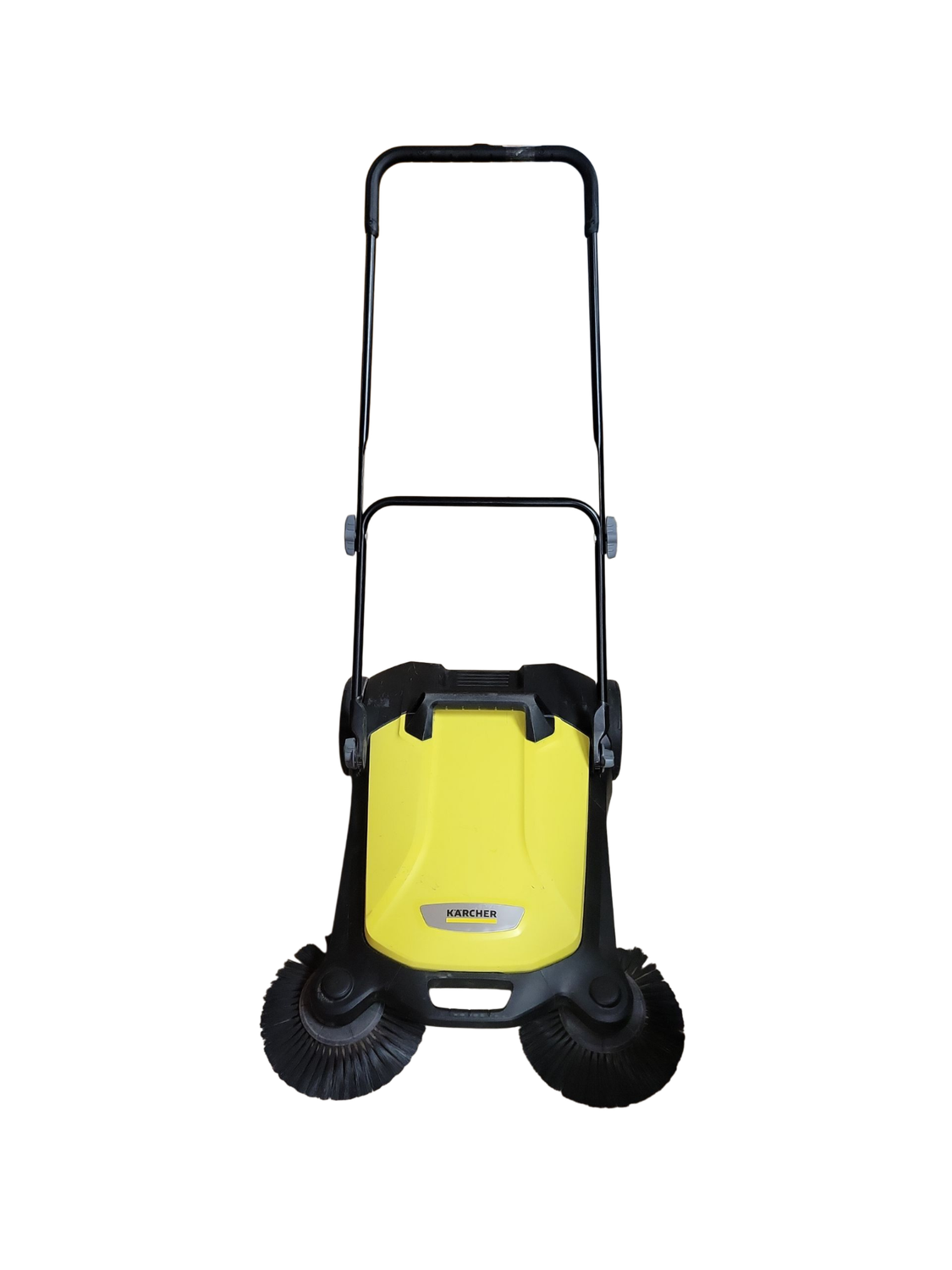 Karcher S 4 Twin Walk-Behind Outdoor Hand Push Sweeper - 5.25 Gal. Capacity 1.766-361.0