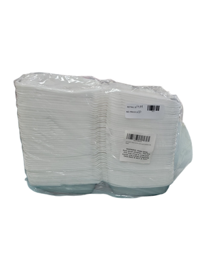 Foam Takeout Containers – White Hinged Clamshell 6x6x3 Inches – 50 Count | Disposable Food Containers for Sandwiches, Burgers &amp; Snacks | Insulated, Leak-Resistant &amp; Durable
