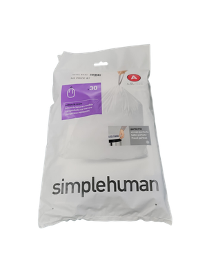 simplehuman Trash Can Liner A, 4.5 Liters/1.2 Gallons, 30-Count