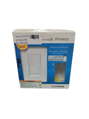 Lutron Caseta Smart Dimmer Switch and Remote Kit for Wall and Ceiling Lights, 150-Watt LED Bulbs (P-PKG1W-WH-R) P-PKG1W-WH-R