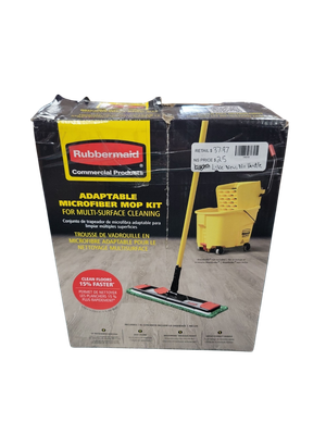 Rubbermaid Commercial Products Microfiber Adaptable Flat Mop Kit 2132422
