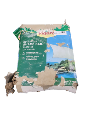 Vigoro 8 ft. x 12 ft. Almond Rectangle Shade Sail 25684