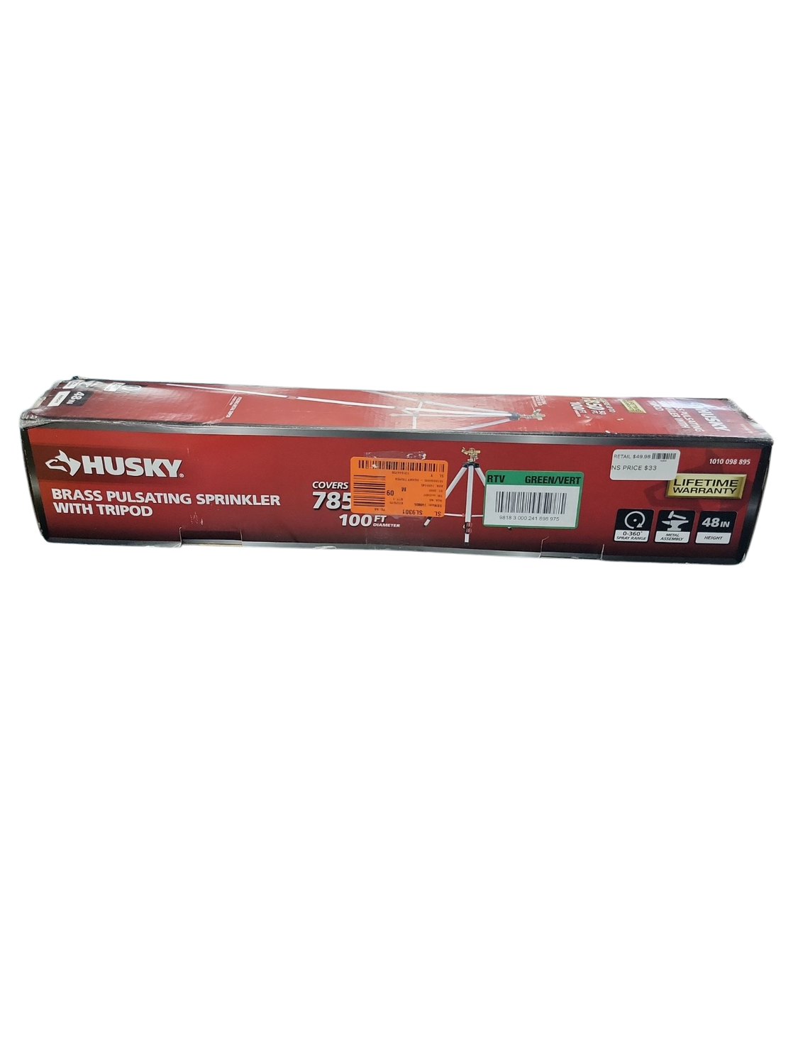 Husky Metal Pulsating Sprinkler with Tripod 10507HDDI