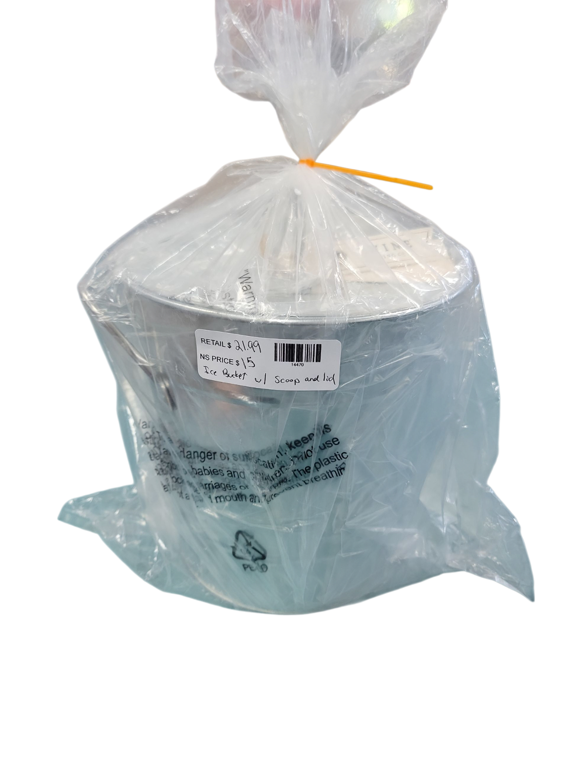 Twine Insulated Ice Bucket With Lid &amp; Scooper for Parties - Galvanized Metal Bucket Cooler &amp; Drink Tub Holds 1 Gallon