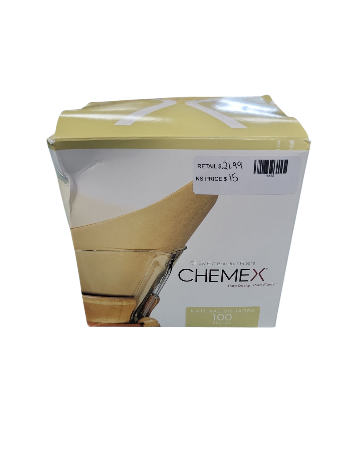 Chemex Natural Coffee Filters, Square, 100ct