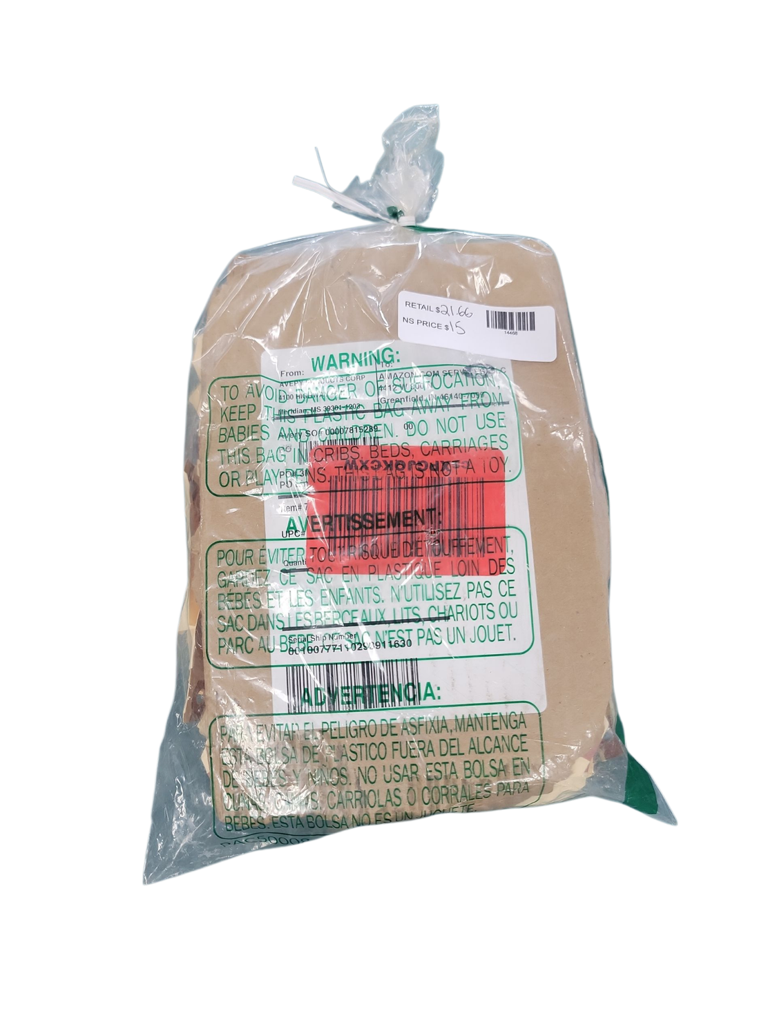 Avery Unstrung Shipping Tags, 11.5 pt. Stock, 2-3/4&quot; x 1-3/8&quot;, 1,000 Manila Hang Tags (12301)
