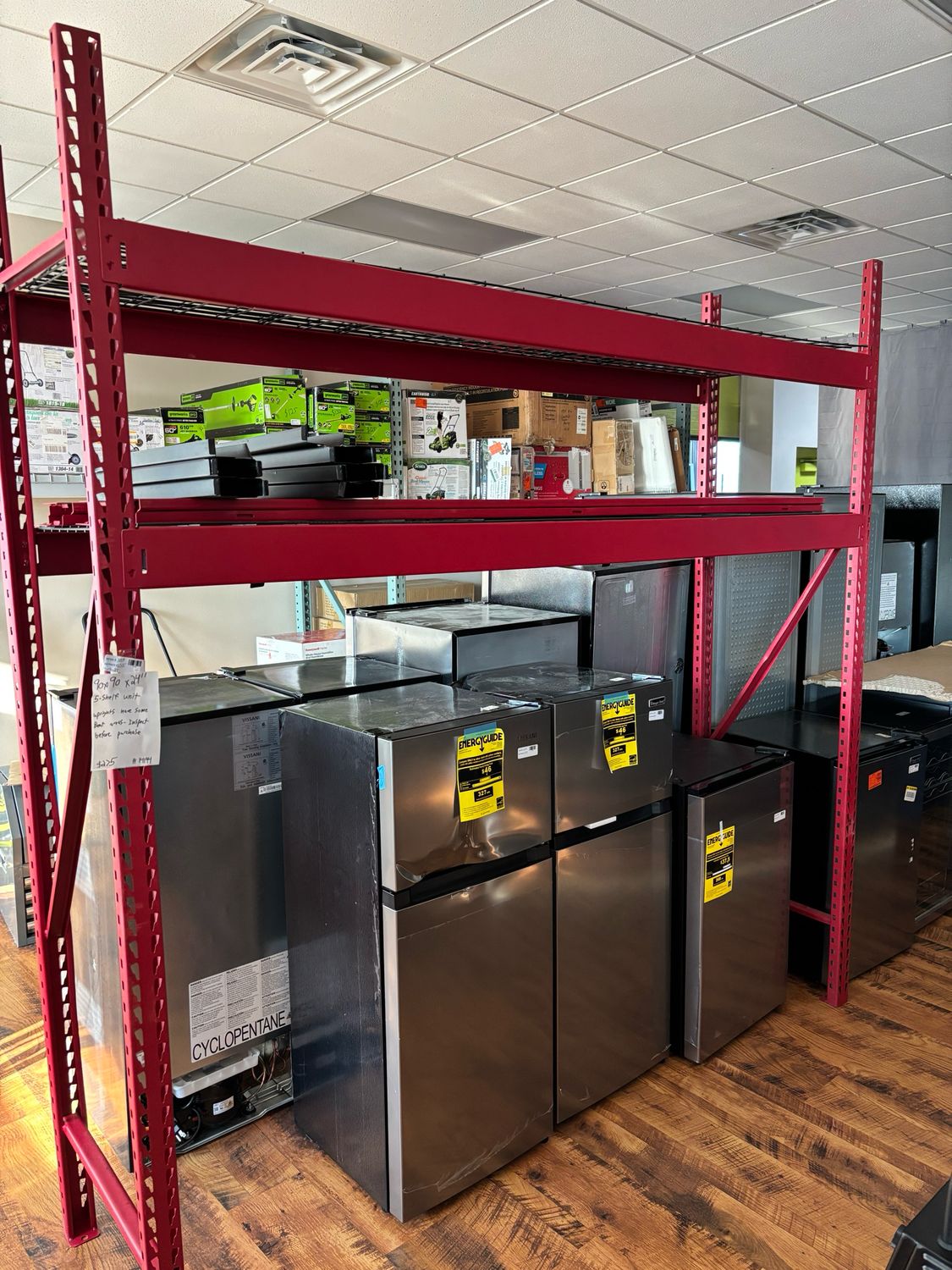 Husky 5-Shelf Metal Industrial Duty Freestanding Garage Storage Shelving Unit in Red (90 in. W x 90 in. H x 24 in. D) N2W902490W5R