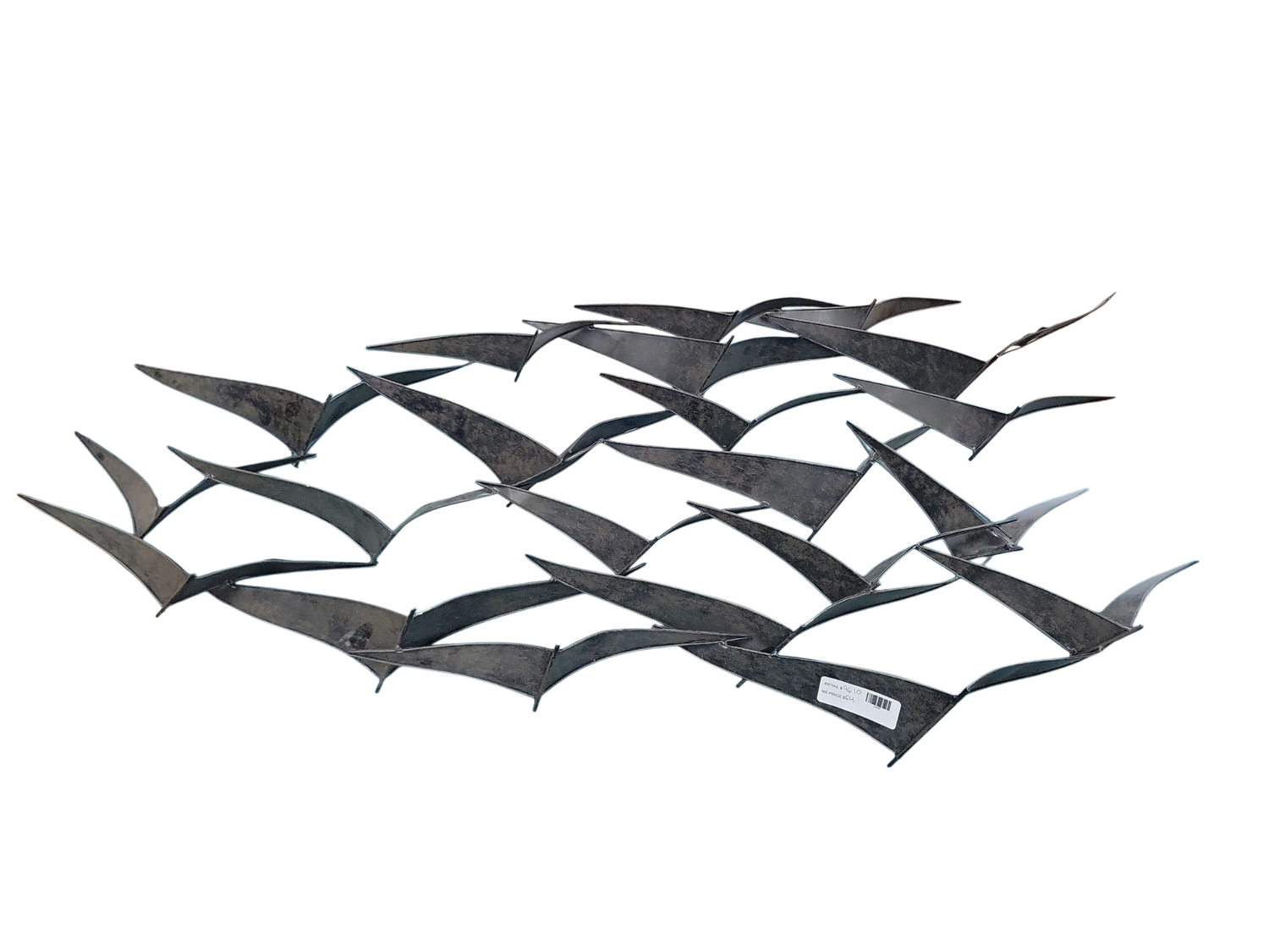 Deco 79 Metal Bird Home Wall Decor Sleek Flying Flock Of Wall Sculpture, Wall Art 47&quot; x 4&quot; x 26&quot;, Black