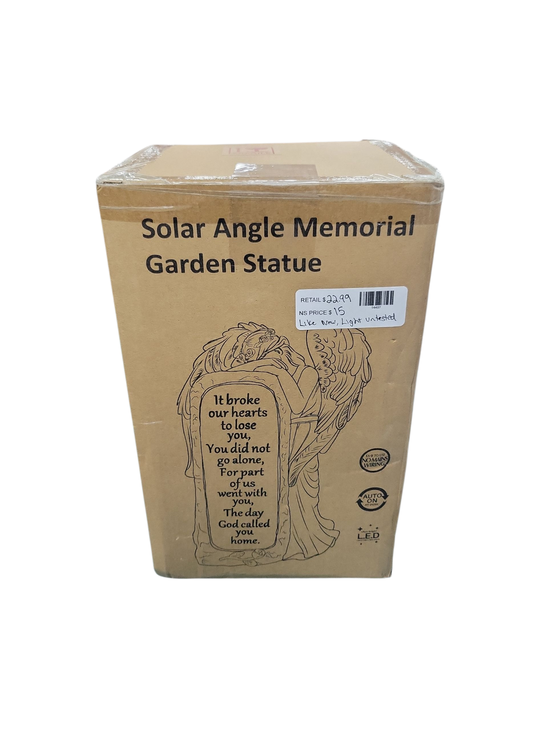 Suzile Angel Garden Statues Sympathy Gift Solar Angel Figurines Lights Weeping Angel Figurines for Loss of Loved Ones Cemetery Decorations for Grave Outdoor Yard Decor Condolence Bereavement Gift