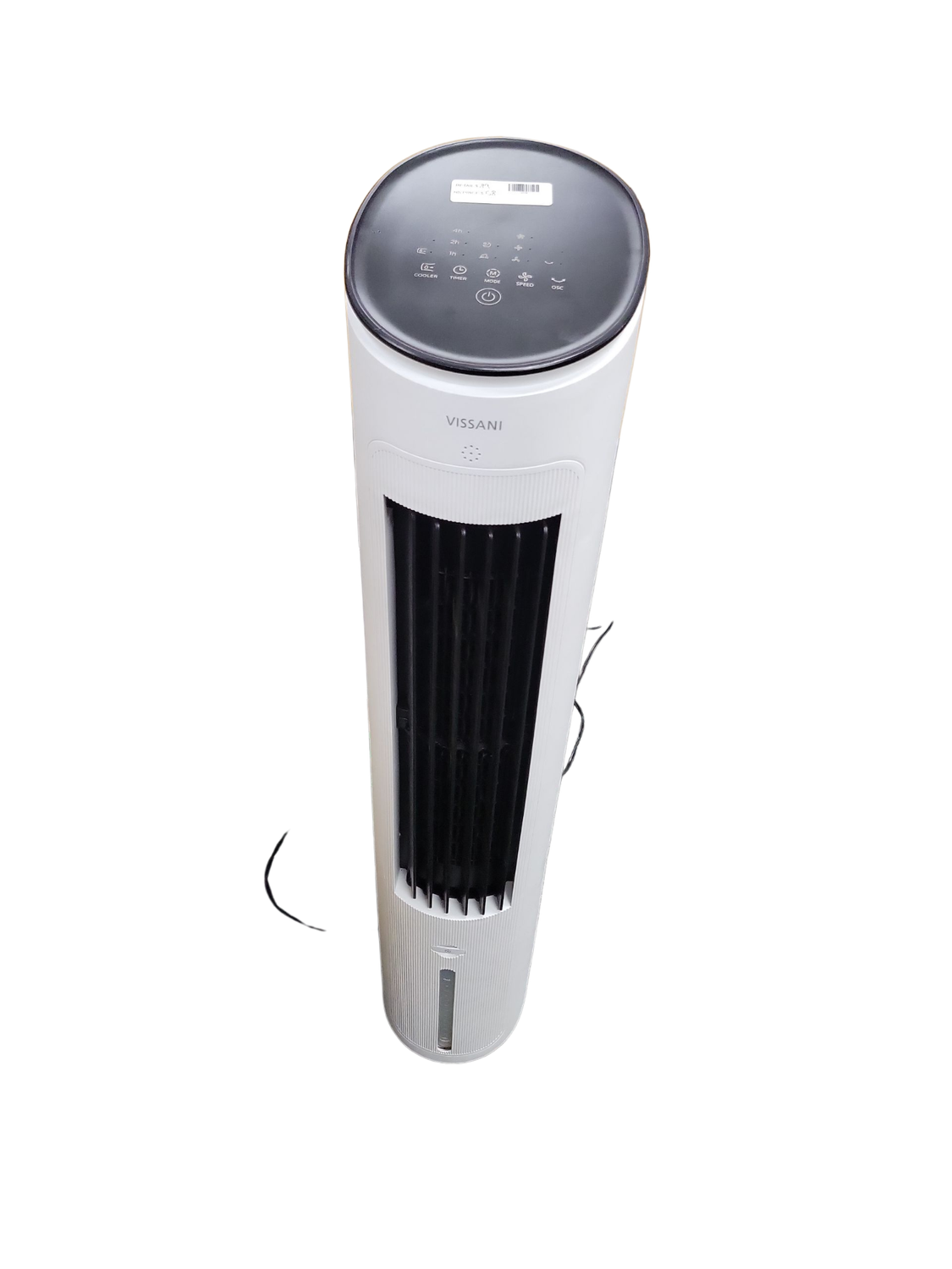 Vissani 1 Gal. 210 CFM 3-Speed Digital Tower Portable Evaporative Cooler with Remote Control Up to 215 sq. ft. AC100-22JRL .