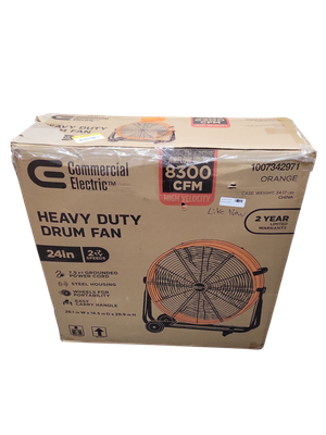 Commercial Electric 24 in. 2-Speed Heavy Duty Tilt Drum Fan SFDC6-600CT0-4 .