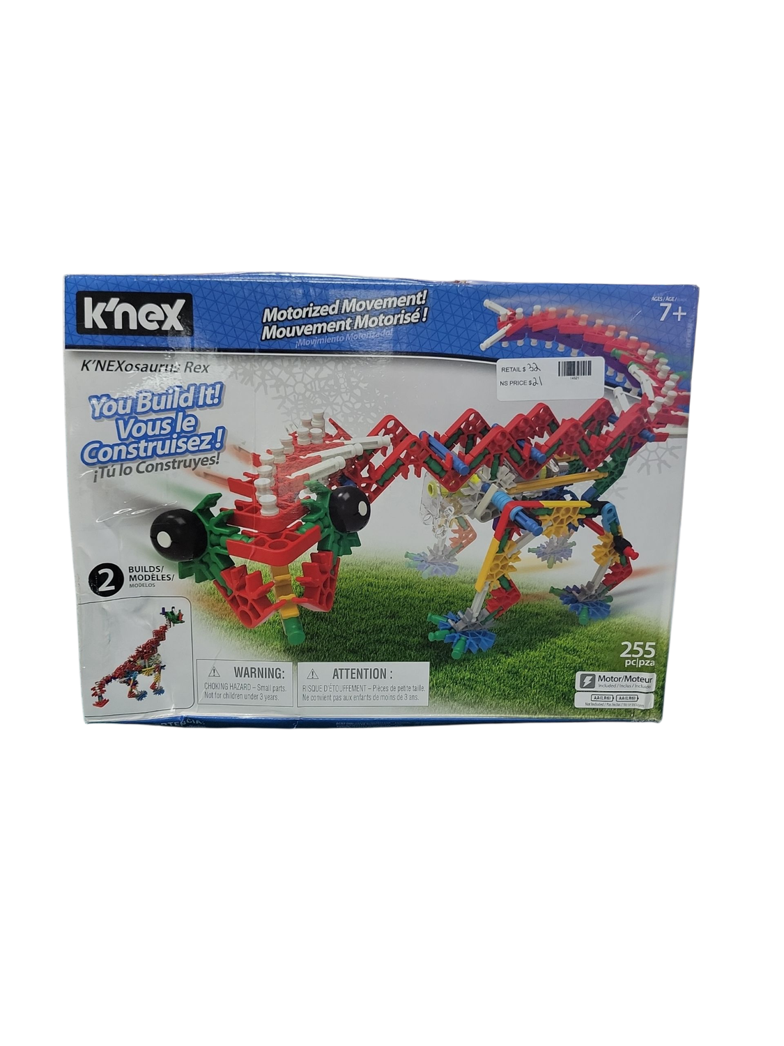 K&#39;NEX K&#39;NEXOSAURUS REX Building SET with Motor 255 piece Dinosaur Kit