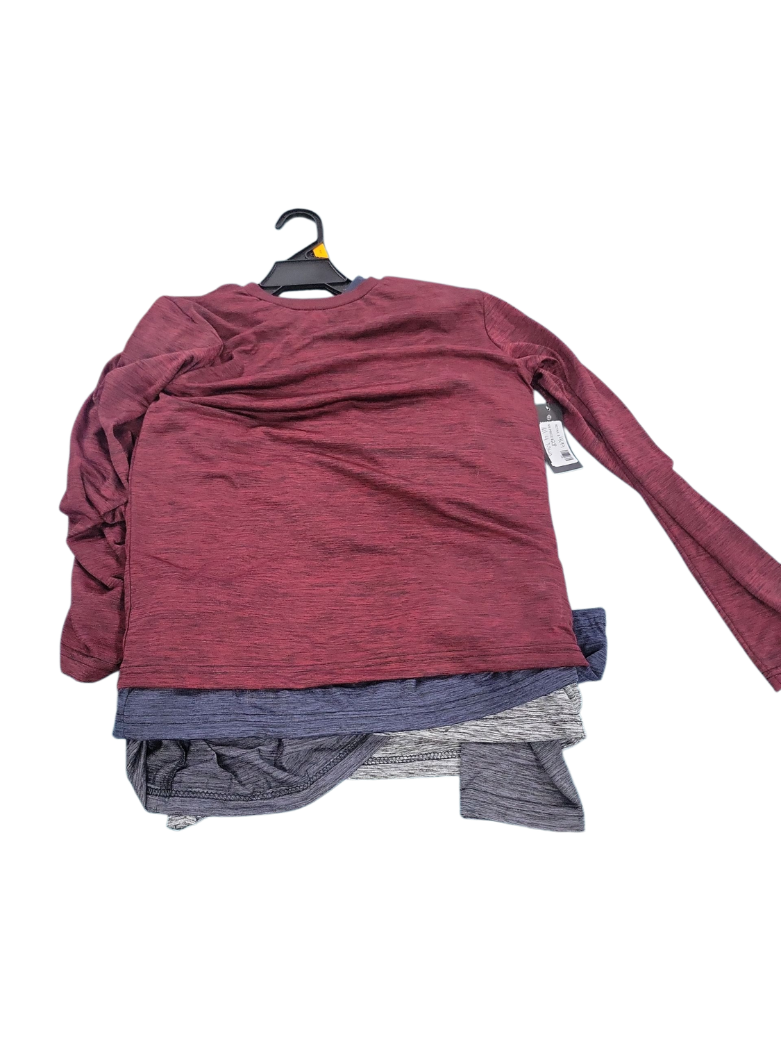 Essential Elements Mens Active T-Shirt - Quick-Dry Athletic Workout Training Crew Neck Long Sleeve Top 5 Pack