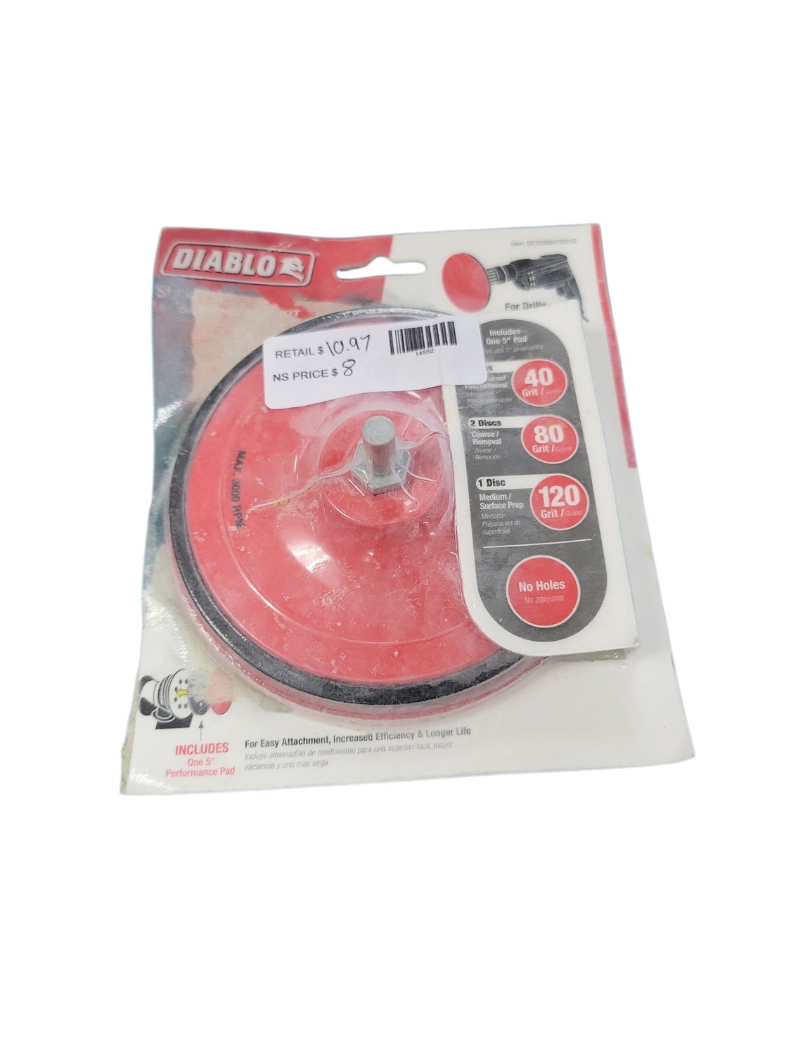 DIABLO 5 in. StickFast Sanding Disc Kit DCD050KITD01G  .