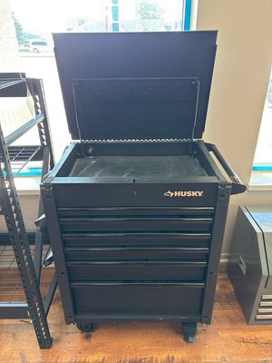 Husky Tool Storage 31 in. W 6-Drawer Black Rolling Tool Cart H30MECH6BLK