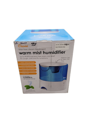 Crane 0.5 Gal. Warm Mist Humidifier with 2 Speed Settings for Small to Medium Rooms up to 250 sq. ft. EE-5202H