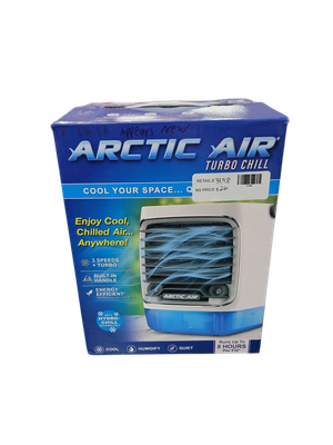 ARCTIC AIR Turbo Chill Desktop Evaporative Space Cooler with LED Nightlight AATC-PD27 .