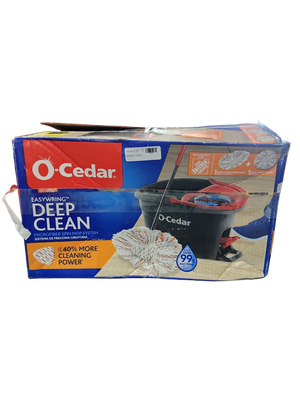 O-Cedar EasyWring Deep Clean Microfiber Spin Mop w/ Bucket System, 1 Machine Washable Mop Head Refill (The Home Depot Exclusive) 174713 .