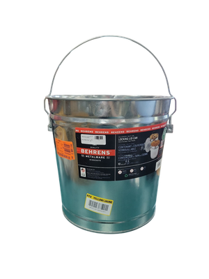 Behrens 10 Gal. Galvanized Steel Locking Lid Storage Can 6110K