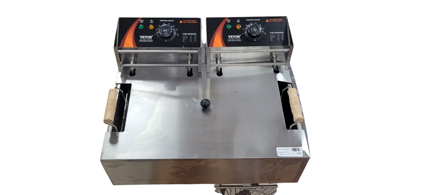 VEVOR Commercial Deep Fryer 3000-Watt Electric Turkey Fryer Baskets 18 qt. Stainless Steel Countertop Single Oil Fryer Silver DGDZGDGJCK00TPYZZV1