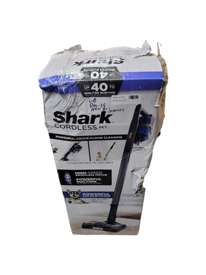 Shark Pet Bagless Cordless Washable Filter Stick Vacuum, XL Dust Cup, LED Lights, Removable Handheld, 40min Runtime in Gray IX141  .