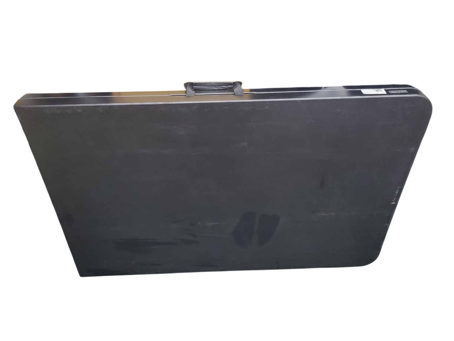 Lifetime 96 in. L Rectangle Black Resin Top Fold-In-Half Table with Silver Frame 81162