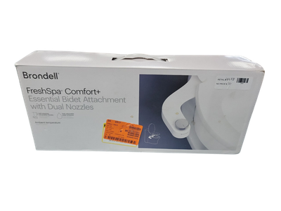 Brondell FreshSpa Comfort+ Ambient Temperature Non-Electric Bidet Attachment in White FSR-15