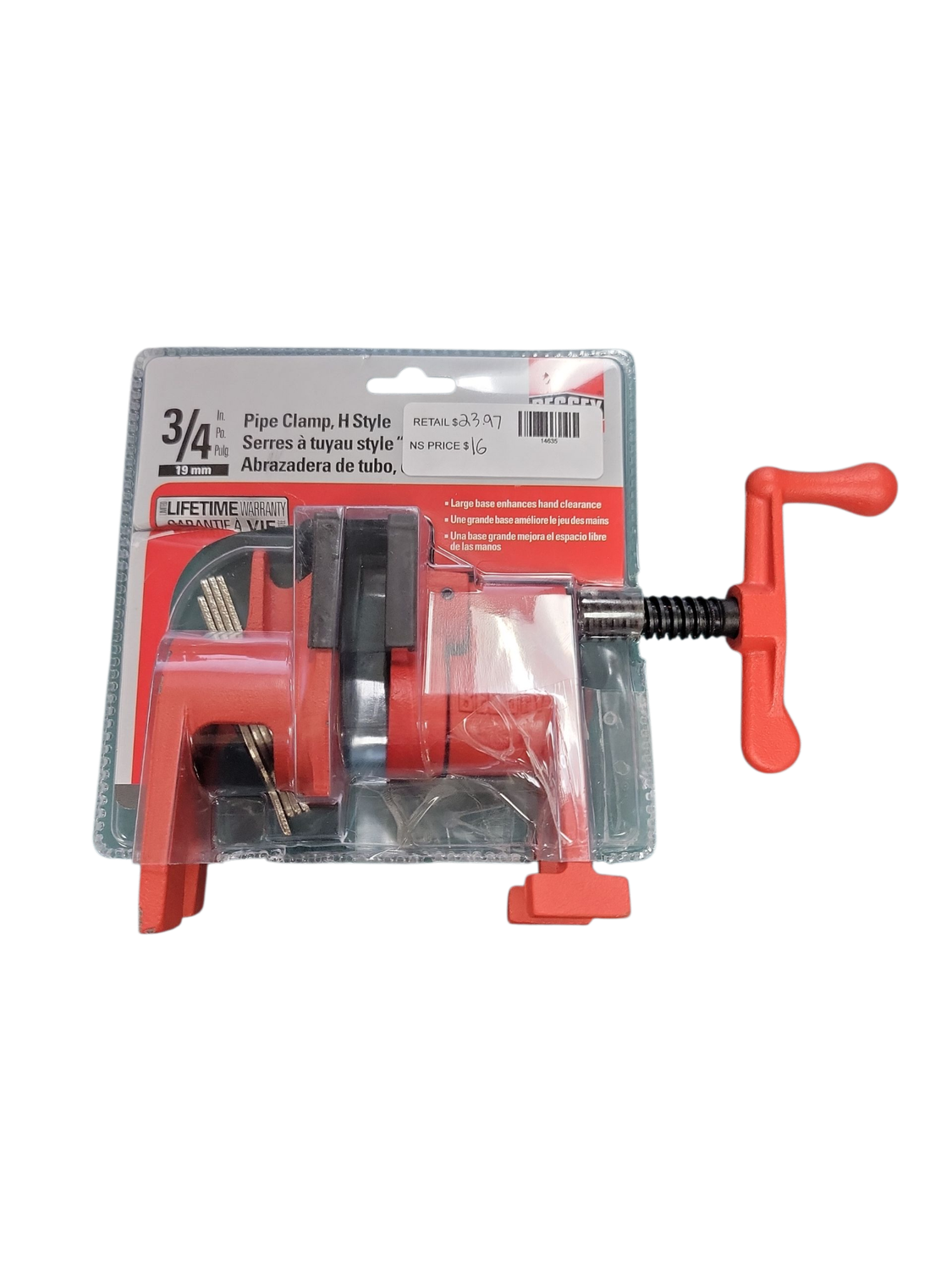 BESSEY H-Style 3/4 in. Black Pipe Clamp Fixture Set BPC-H34