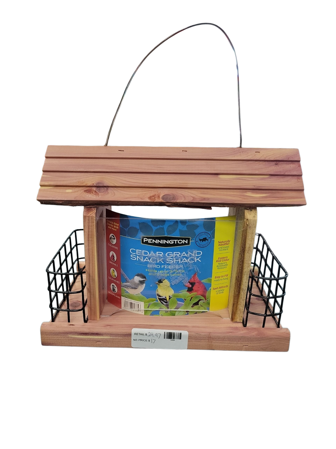 Pennington Cedar Grand Snack Shack Bird Feeder 100526802