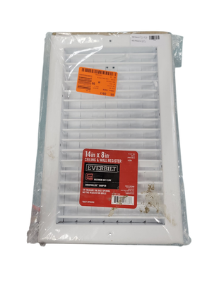 Everbilt 14 in. x 8 in. Adjustable 1-Way Wall/Ceiling Register E210VM14X08