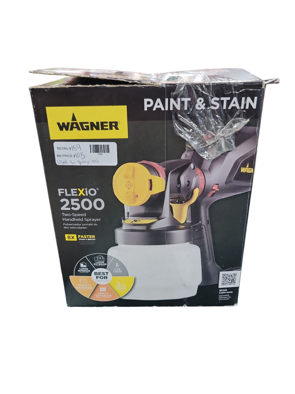 Wagner Flexio 2500 Electric Handheld HVLP Paint Sprayer 2409509