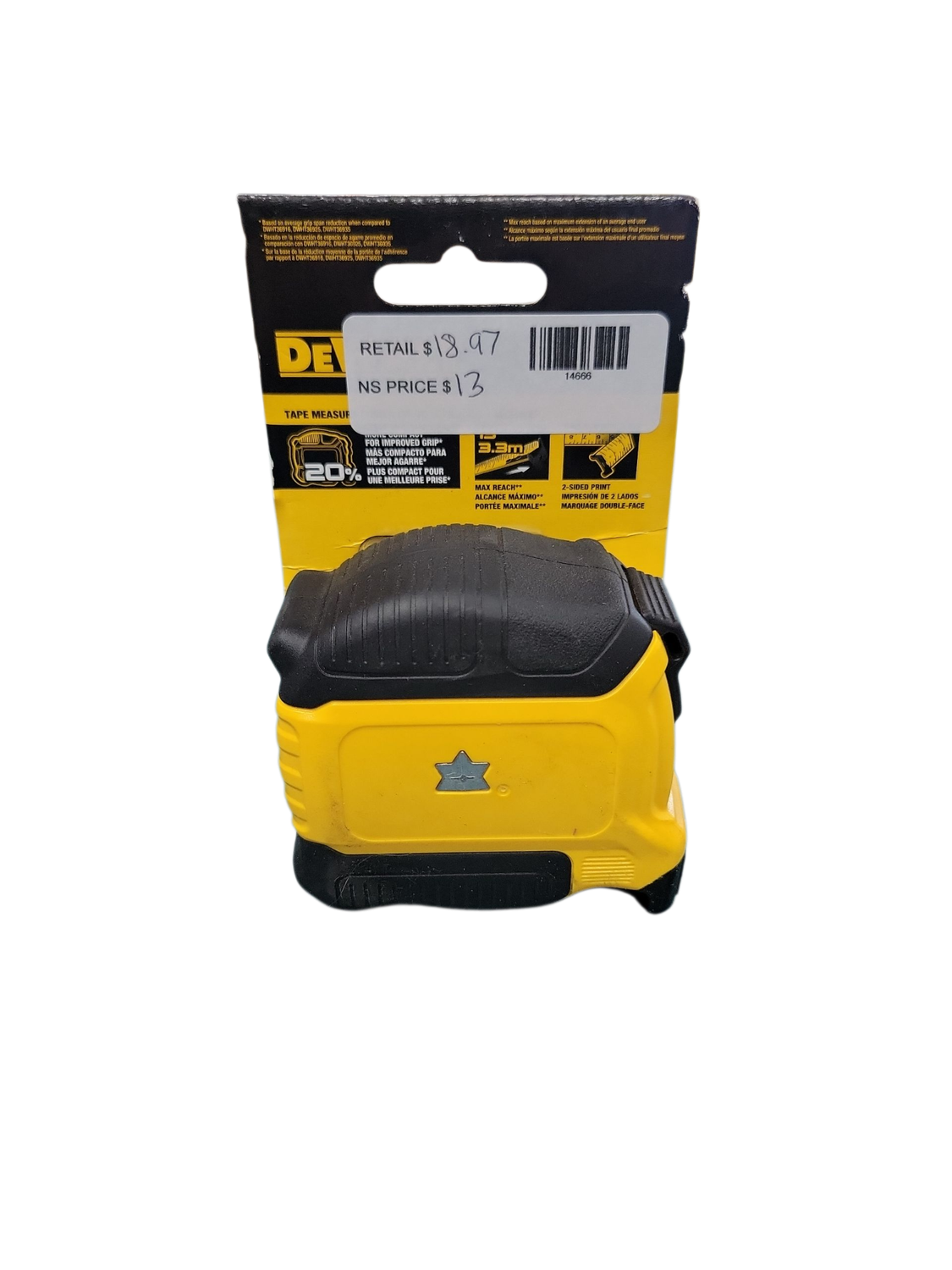 DEWALT 25 ft. x 1-1/8 in. Tape Measure with Finger Brake DWHT38125S .