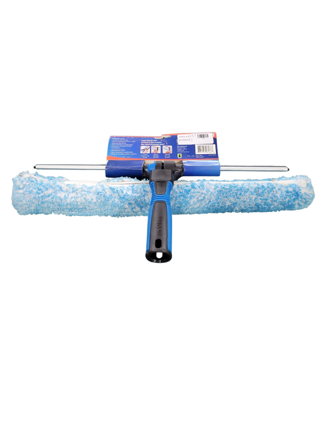 Unger ProFlex 2-in-1 18 in. Window Cleaner Squeegee and Scrubber Combi 981660