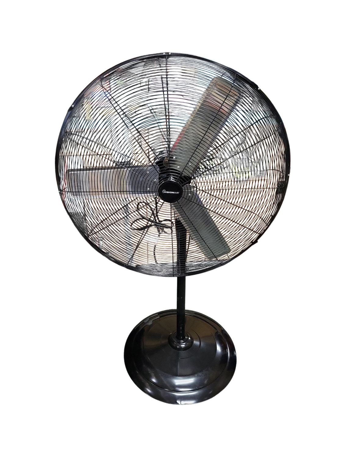 VISIONAIR 30 in. Heavy-Duty Oscillating High Velocity Pedestal Drum Fan, Black 2VAFP30