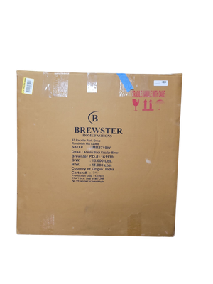 30 in. W x 30 in. H Round Framed in Black Decorative Mirror SXBRound