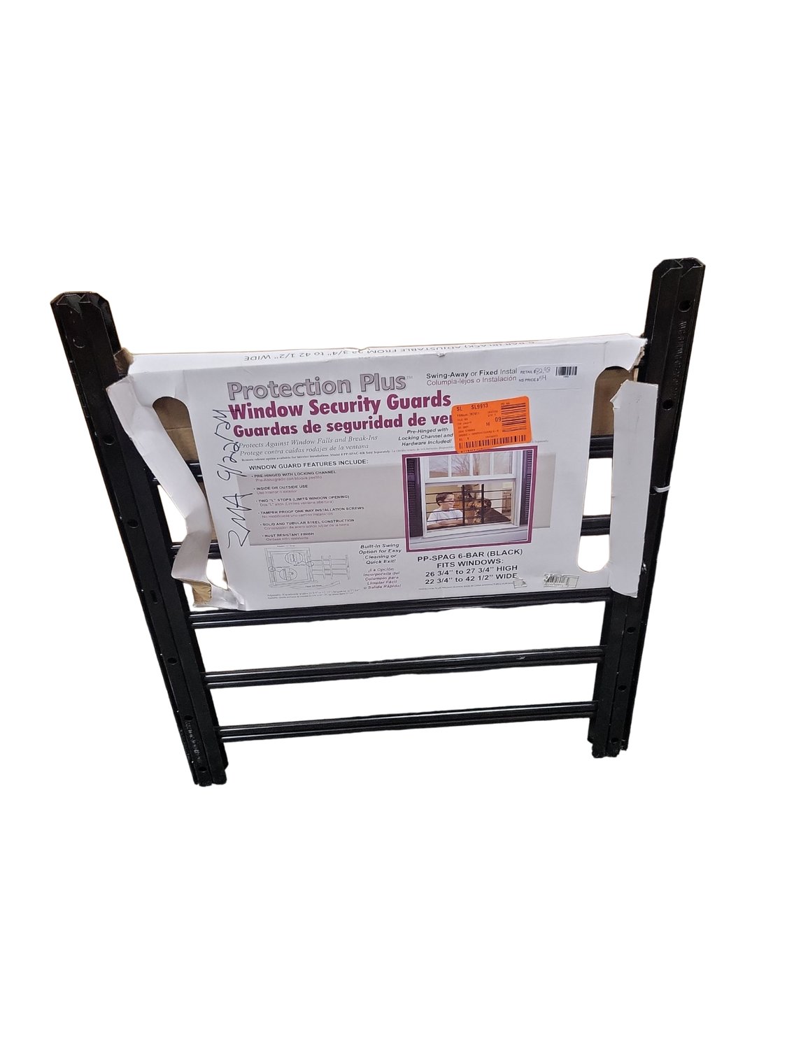 Grisham Pp-Spag 6-Bar Window Guard in Black 91660