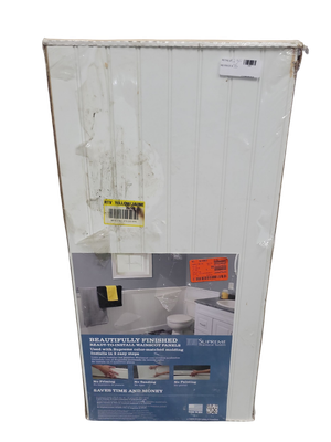 Marlite Supreme Wainscot 1/4 in. x 16 in. x 32 in. White HDF Tongue and Groove Wainscot Bead Board Panel (6-Pack) 192812