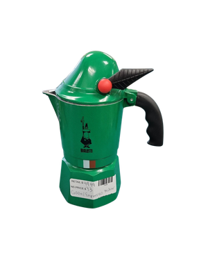 Bialetti - Moka Express Alpina: Iconic Stovetop Espresso Maker, Moka Pot 3 Cups (4.3 Oz - 130 Ml), Aluminium, Green 0002762/MR