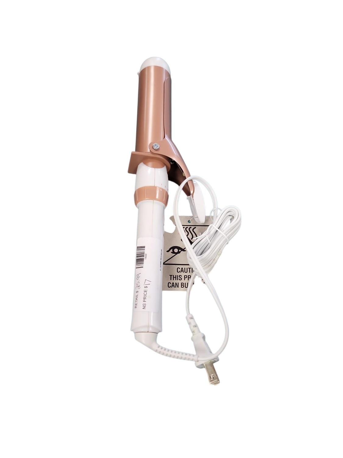 Conair Double Ceramic 1-1/2 Inch Curling Iron, 1.5-Inch Barrel Creates Soft Waves and Curls, Hair Curler for Use on Medium and Long Hair, White