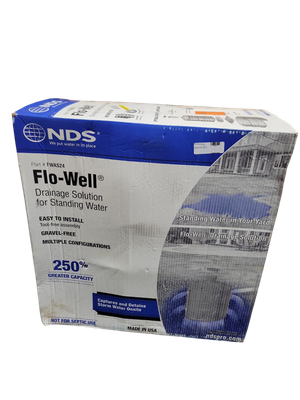 NDS 24 in. x 24 in. x 29 in. 50 Gal. Plastic Flo-Well Stormwater Dry Well System Catch Basin Kit, 3 Side Panels and 1 Cover FWAS24