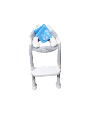Potty Training Seat with Step Stool Ladder, SKYROKU Potty Training Toilet for Kids Boys Girls Toddlers - Comfortable Safe Potty Seat with Anti-Slip Pads Ladder Grey Potty Training Seat with Step Stool Ladder, SKYROKU Potty Training Toilet for Kids Boys Girls Toddlers - Comfortable Safe Potty Seat with Anti-Slip Pads Ladder Grey