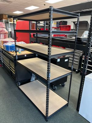 Muscle Rack 5-Shelf Heavy Duty Adjustable Metal Garage Storage Shelving Unit in Black (48 in. W x 72 in. H x 24 in. D) UR-245PBB