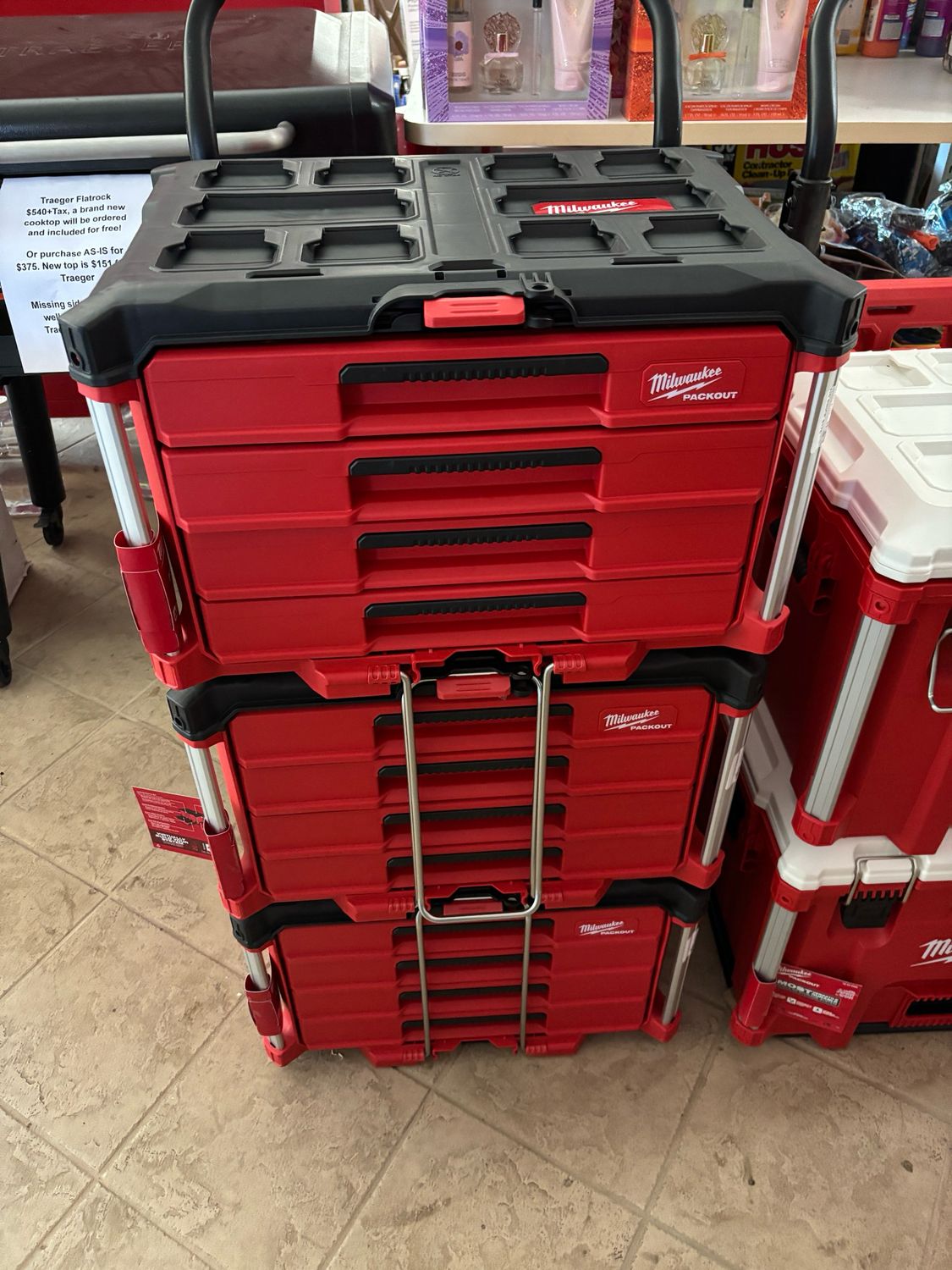 Milwaukee PACKOUT 22 in. Modular 4-Drawer Tool Box with Metal Reinforced Corners and 50 lbs. Capacity 48-22-8444