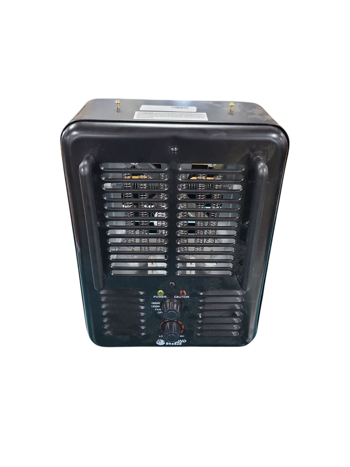 Beyond Breeze 1500W Milkhouse Utility Heater Electric in Black BNS-15DP2